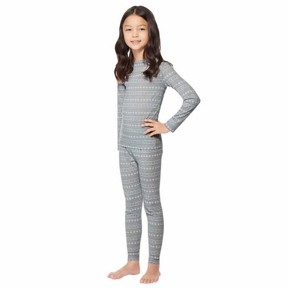 32 Degrees Girl's Lightweight Heat Set: Snowflake tee Snowflake pant L-XL - Picture 1 of 9